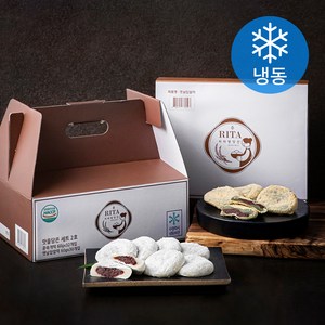 리타방앗간 콩쑥개떡 60g x 32개 + 옛날찹쌀떡 60g x 30개 맛을담은 세트 2호 (냉동), 1세트