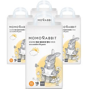 모모래빗 에코컴포트핏 팬티기저귀 유아용, 점보형(2XL), 72개