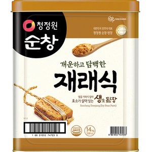 청정원순창 재래식 생 된장, 1개, 14kg