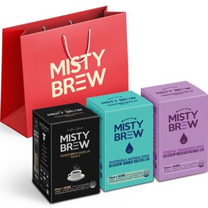 미스티브루 액상 커피스틱 750ml x 3종 선물세트 + 쇼핑백, 3개입, 1세트