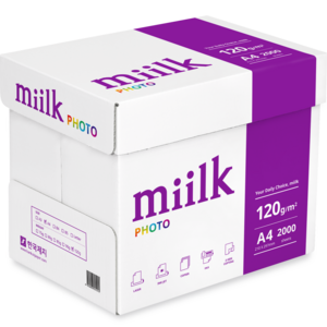 miilk 한국제지 밀크포토 복사용지 컬러프린터전용지 120g A4 210 x 297 mm, 2000개