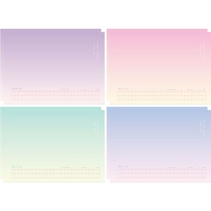 핑크풋 2000 별빛 가로 원고지 노트 400자 4종 x 2p 세트, Puple, Pink, Geen, Blue, 1세트