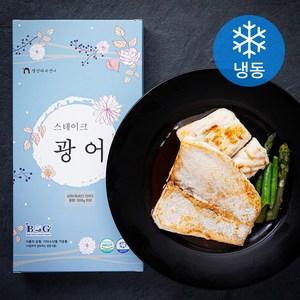 생선파는언니 스테이크 국내산 광어 (냉동), 300g, 1팩