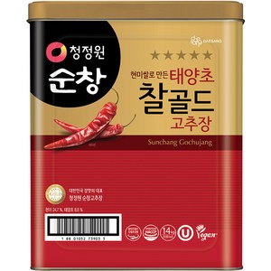 청정원 순창 태양초 찰골드 고추장, 1개, 14kg