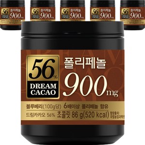 롯데웰푸드 드림카카오 56% 초콜릿, 6개, 86g