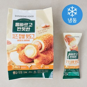 올바르고 반듯한 치즈 찹쌀 핫도그 7개입 (냉동), 560g, 1개