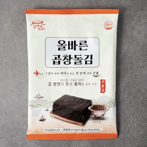 김이가 올바른 구운 곱창돌김, 20g, 5봉