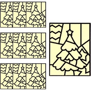 민화샵 포일아트 스티커, 트리, 10개