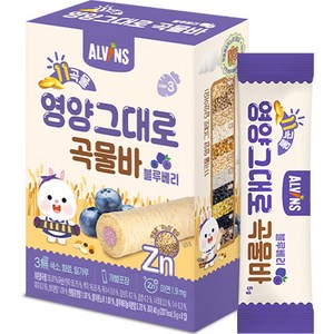 엘빈즈 11곡물 영양그대로 곡물바, 블루베리맛, 40g, 1개