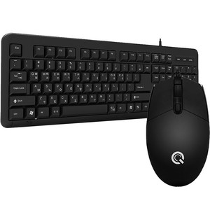 큐센 USB 멤브레인 키보드 마우스 세트, 일반형, GP-KM2200 Plus
