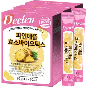 디클렌 파인애플 효소바이오틱스 30p, 90g, 3개