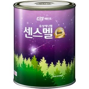 KCC페인트 센스멜 골드 에나멜 페인트 유광, 흑색, 1L, 1개