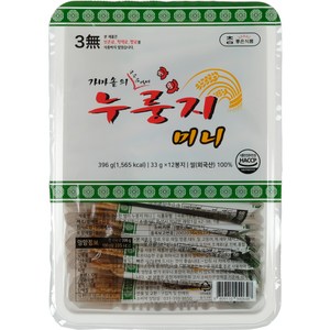 참좋은 가마솥의 구수한 별미 누룽지 미니 12p, 396g, 1개