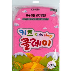 KIBBOOM 키즈 클레이, 분홍, 500g, 1개