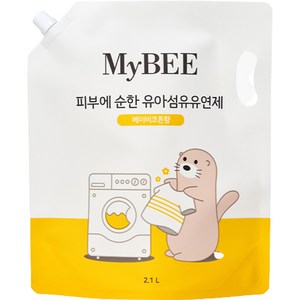 마이비 피부에순한 유아 섬유유연제 베이비코튼향 리필, 2100ml, 1개