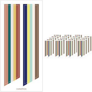 핸즈픽 오곡 색동 띠스티커 2종 x 20p 세트, 오곡색상, 1세트