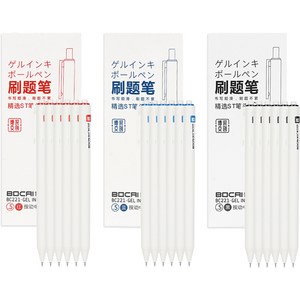 동아피엠에스 bocai 중성펜 0.5mm 3종 x 6p 세트, 블랙, 블루, 레드, 1세트