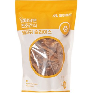 마이베프 강아지 많이 담은 건조간식, 돼지귀슬라이스, 300g, 1개