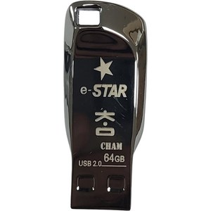 eSTARSSD 2 USB 메모리 실버 CHAM, 64GB