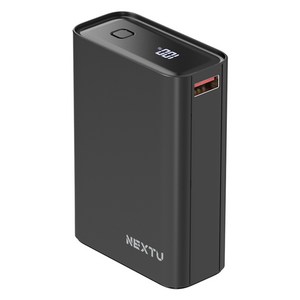 넥스트유 20000mAh 파워뱅크 컴팩트 미니 C타입, 단품, 블랙