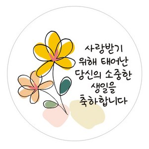 단비나인 축하 인사 스티커, 03(화이트), 50개