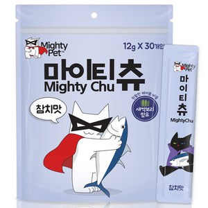 마이티펫 고양이 짜먹는 스틱 간식 30p, 참치맛, 360g, 1팩