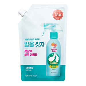 온더바디 코튼풋 발을씻자 풋샴푸 자몽민트향 리필, 1개입, 1개, 500ml