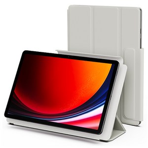 신지모루 마그네틱 폴리오 펜슬 커버 태블릿PC 케이스, 갤럭시탭 14.6 S10 울트라 / S9 울트라, 웜 그레이, 1개