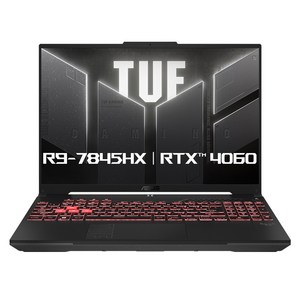 에이수스 2024 TUF 게이밍 A16 라이젠9 라이젠 7000 시리즈 지포스 RTX 4060, Mecha Gray, 1TB, 32GB, WIN11 Home, FA607P