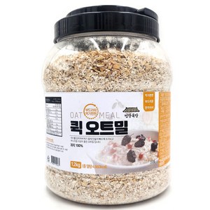 건강곡간 부드러워 먹기편한 퀵 오트밀 통, 1.2kg, 1개