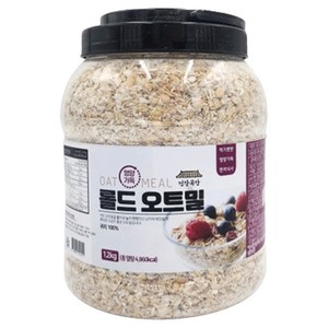 건강곡간 영양가득 롤드오트밀 통, 1.2kg, 1개