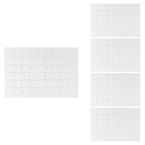 유니아트 그리기퍼즐 사각 25 x 37 cm 54p, 흰색, 5개