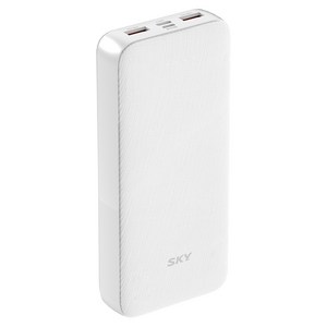 스카이 필 S20PD 20W 멀티포트 PD C타입 고속 충전 보조배터리 20000mAh, SKY-BS20PD, 폴라화이트