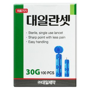 대일제약 란셋 일회용 채혈침 30G, 1개, 100개입