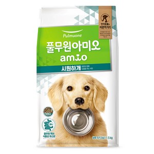 풀무원아미오 강아지 시원하개 기능성 사료, 장건강/유산균, 1.5kg, 1개