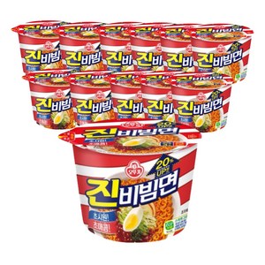 오뚜기 진비빔면 용기 132g, 12개