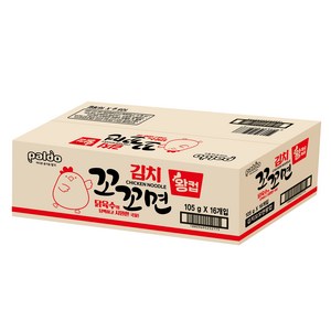 꼬꼬면 김치 왕컵 105g, 16개