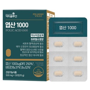 닥터솔루션 엽산1000 15g, 1개, 30정