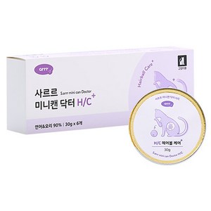 아르르 고양이 사르르 미니캔 닥터 간식 습식캔, H/C 헤어볼케어, 180g, 1개