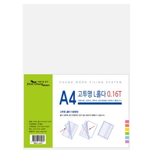 에코청운 L홀다파일, 투명, 30개