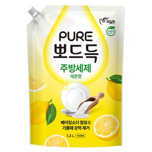 피죤 퓨어 뽀드득 주방세제 레몬향, 1.2L, 1개