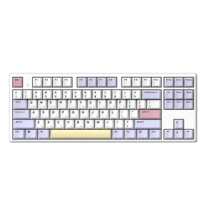 한성컴퓨터 염료승화 EDITION 유무선 텐키리스 키보드, Puple Heat(화이트 + 퍼플 + 핑크 + 옐로), GK893B PRO, 무접점