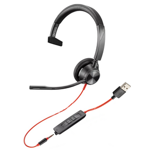 PLANTRONICS HP Poly 유선 UC 헤드셋, BW3315-M USB-A, 블랙