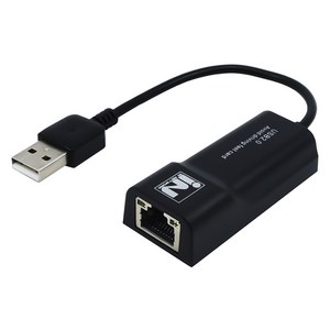 인네트워크 USB2.0 유선 랜카드 블랙, IN-LAN20B, 1개