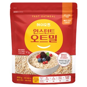 헤이오트 귀리 100 인스턴트 오트밀, 800g, 1개