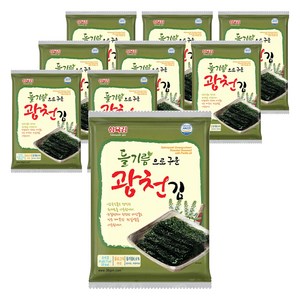 삼육김 들기름으로 구운 광천김 전장김, 20g, 9개