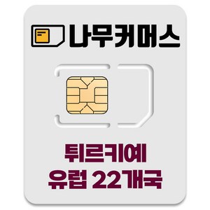 나무커머스 튀르키예 유럽 22개국 유심칩, 1개, 20일, 총 10GB 소진시 저속 무제한