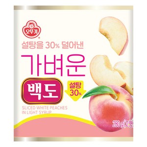 오뚜기 가벼운 백도, 1개, 280g