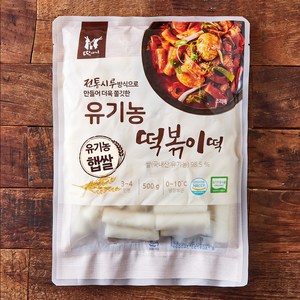 떡찌니 유기가공식품 인증 떡볶이떡, 500g, 1개