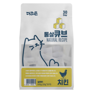 더조은 고양이 리얼 통살 큐브 간식 30p, 닭가슴살, 600g, 1개